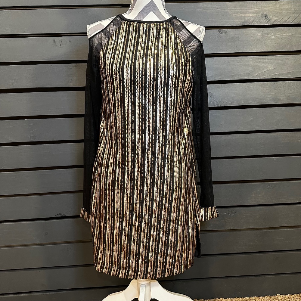 Revolution Dancewear Large Adult Sequin Mesh Dress - image 1